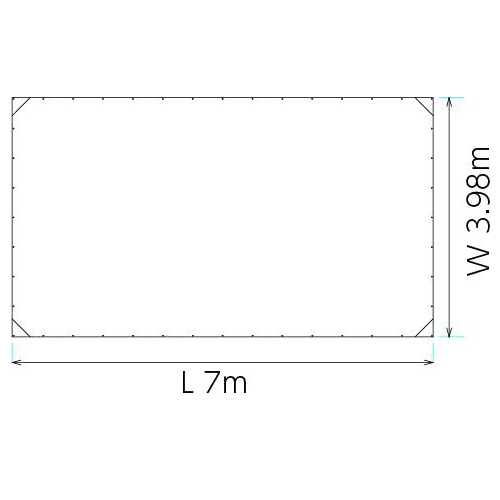 規格品 4t 運送業トラック用 平シート（サイドあおりH0.8m)