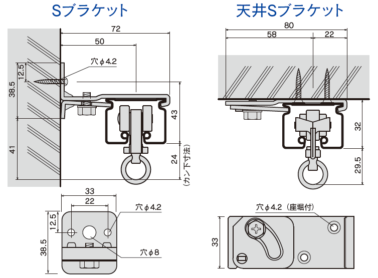 D40＜ステンレス＞取付寸法図