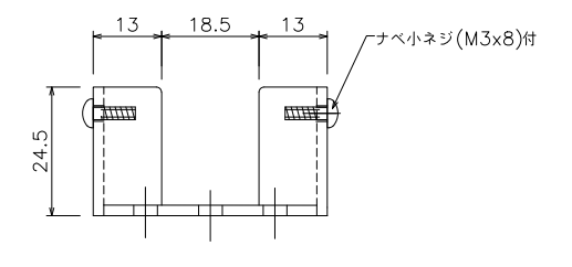 D40ステン間仕切用壁付ソケットNの製品図面